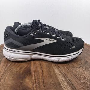 Brooks Ghost 15 Womens Black White Size 8.5 Athletic Shoes Sneakers 1203801B012